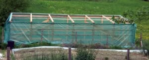 How to build a greenhouse: cover the sides with tarp