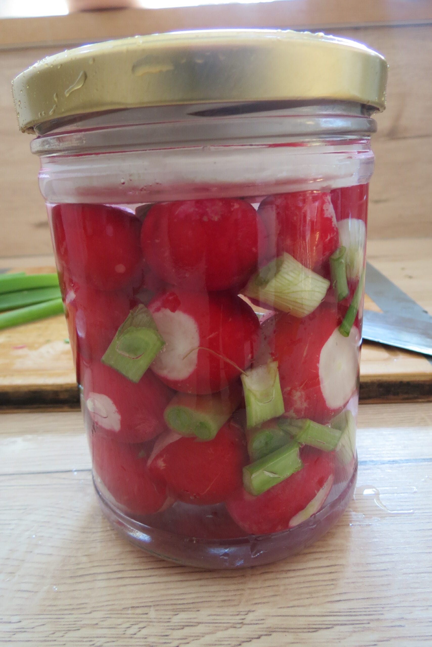 Fermented whole radishes