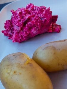 Quick and easy beetroot curd recipe