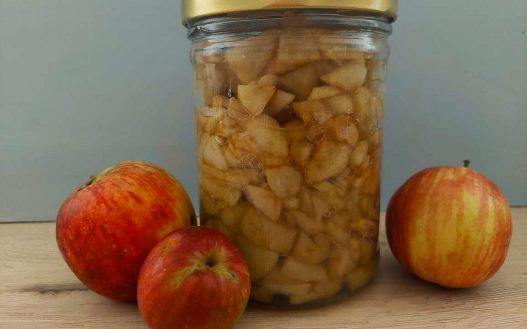 Dry-canning apples