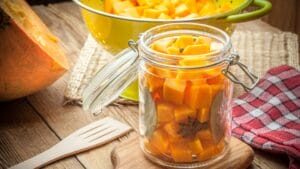 sweet-sour pumpkin in a jar