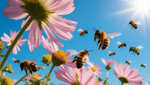Flowers and pollinator insects
